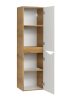 Piramida BETA fali fürdőszoba - állószekrény - ALPINFEHÉR-TÖLGY - 35 x 150 x 30 cm