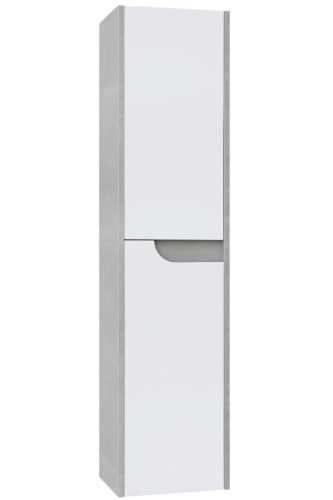 Piramida BETA fali fürdőszoba - állószekrény - FEHÉR-SZÜRKE - 35 x 150 x 30 cm