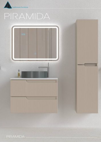 Piramida BETA fali fürdőszoba - állószekrény - PINO BÉZS - 35 x 150 x 30 cm