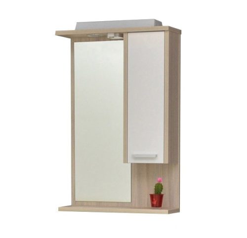 TMP ZX - SONOMA - Tükrös fürdőszobai szekrény LED világítással - 55 x 80 cm