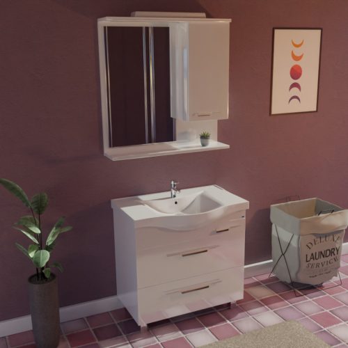 TMP PLAY Tükrös fürdőszobai szekrény - 65 x 85 cm