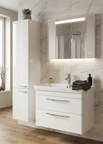 TMP LUX 80 fali fürdőszobabútor - Sanovit LUXURY - 11080 mosdóval - 80,5 x 46 cm