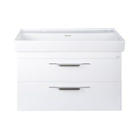   TMP LUX 100D fali fürdőszobabútor - CeraStyle SHARP 37600 DUPLA csaplyukas mosdóval - 100 x 48 cm