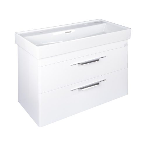 TMP LUX 100D fali fürdőszobabútor - CeraStyle SHARP 37600 DUPLA csaplyukas mosdóval - 100 x 48 cm