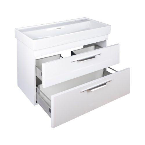 TMP LUX 100D fali fürdőszobabútor - CeraStyle SHARP 37600 DUPLA csaplyukas mosdóval - 100 x 48 cm