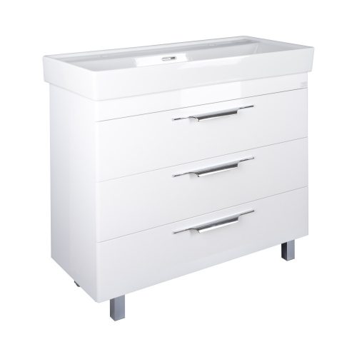 TMP TRIO 100D álló fürdőszobabútor - CeraStyle SHARP - 37600 DUPLA csaplyukas mosdóval - 100 x 48 cm