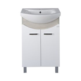   TMP ZX 55 - SONOMA - álló fürdőszobabútor - Sanovit ZENON - 6055 porcelán mosdóval - 55 x 44 cm