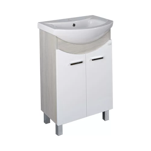 TMP ZX 55 - SONOMA - álló fürdőszobabútor - Sanovit ZENON - 6055 porcelán mosdóval - 55 x 44 cm