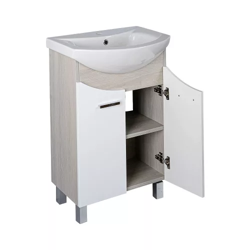 TMP ZX 55 - SONOMA - álló fürdőszobabútor - Sanovit ZENON - 6055 porcelán mosdóval - 55 x 44 cm