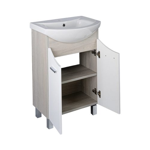 TMP ZX 55 - SONOMA - álló fürdőszobabútor - Sanovit ZENON - 6055 porcelán mosdóval - 55 x 44 cm