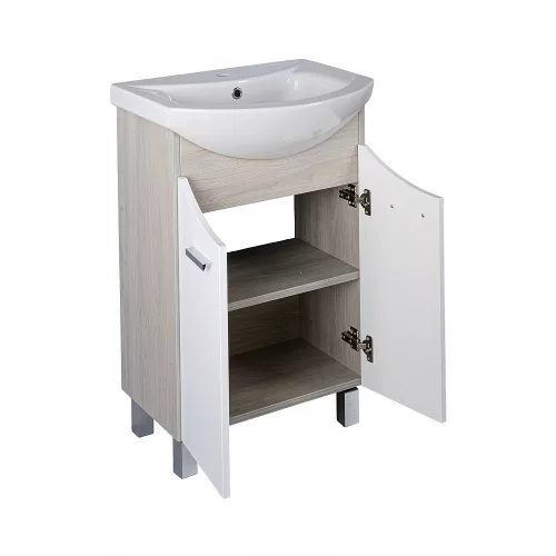 TMP ZX 55 - SONOMA - álló fürdőszobabútor - Sanovit ZENON - 6055 porcelán mosdóval - 55 x 44 cm