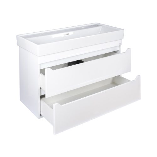 TMP SHARP 100 fali fürdőszobabútor - CeraStyle SHARP - 37600 DUPLA csaplyukas mosdóval - 100 x 48 cm