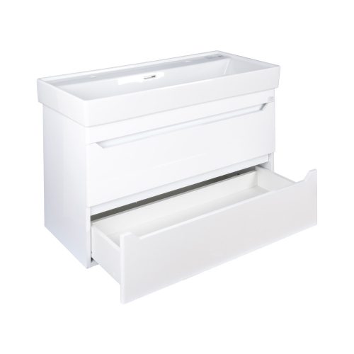 TMP SHARP 100 fali fürdőszobabútor - CeraStyle SHARP - 37600 DUPLA csaplyukas mosdóval - 100 x 48 cm