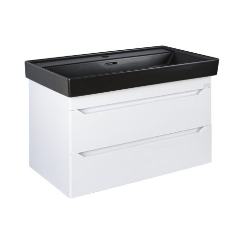 TMP SHARP 100 fali fürdőszobabútor - CeraStyle SHARP FEKETE mosdóval - 100 x 48 cm