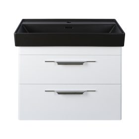   TMP LUX 60 fali fürdőszobabútor - CeraStyle SHARP FEKETE mosdóval - 60 x 48 cm