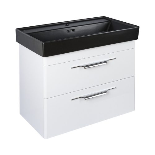 TMP LUX 60 fali fürdőszobabútor - CeraStyle SHARP FEKETE mosdóval - 60 x 48 cm