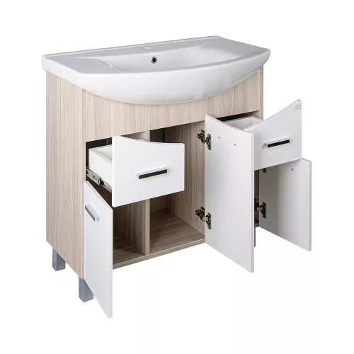 TMP ZX 85 - SONOMA - álló fürdőszobabútor - Sanovit ZENON - 6085 porcelán mosdóval - 86 x 50 cm