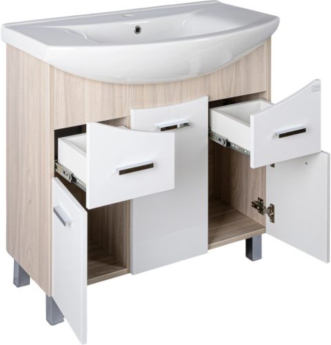 TMP ZX 95 - SONOMA - álló fürdőszobabútor - Sanovit ZENON - 6095 porcelán mosdóval - 97 x 51 cm