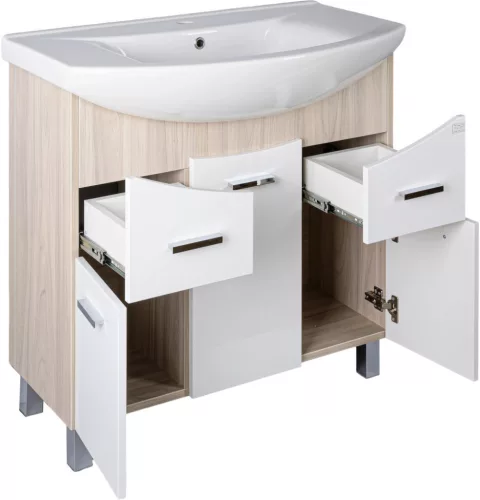 TMP ZX 95 - SONOMA - álló fürdőszobabútor - Sanovit ZENON - 6095 porcelán mosdóval - 97 x 51 cm