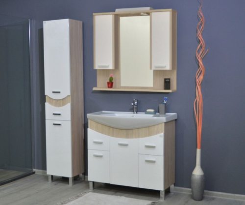 TMP ZX 95 - SONOMA - álló fürdőszobabútor - Sanovit ZENON - 6095 porcelán mosdóval - 97 x 51 cm