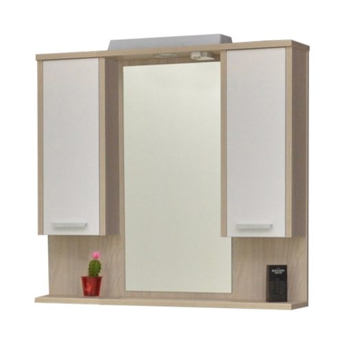 TMP ZX - SONOMA - Tükrös fürdőszobai szekrény LED világítással - 95 x 80 cm