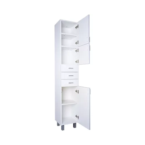 Viva STYLE fürdőszobai ÁLLÓSZEKRÉNY 192 magas POLCOS - JOBBOS - 35 x 28 x 192 cm