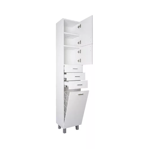 Viva STYLE fürdőszobai ÁLLÓSZEKRÉNY 192 magas szennyestartós - JOBBOS - 35 x 28 x 192 cm