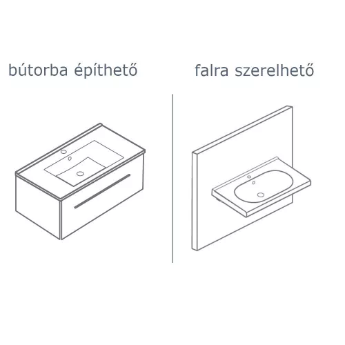 Sanovit ZENON - porcelán mosdókagyló - 55 x 44 cm