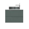 Piramida EURIDIKA fali fürdőszobabútor - mosdópult mosdó nélkül -2 fiókos - PINO ZÖLD - 65 x 48 x 53 cm