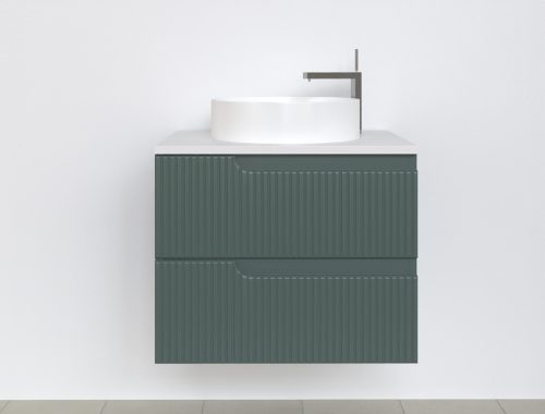 Piramida EURIDIKA fali fürdőszobabútor - mosdópult mosdó nélkül -2 fiókos - PINO ZÖLD - 65 x 48 x 53 cm