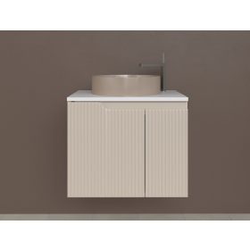   Piramida EURIDIKA fali fürdőszobabútor - mosdópult mosdó nélkül -2 ajtós - PINO BÉZS - 65 x 48 x 53 cm