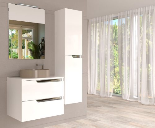 Piramida EURIDIKA fali fürdőszobabútor - mosdópult mosdó nélkül -2 fiókos - 65 x 48 x 53 cm