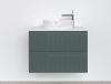 Piramida EURIDIKA fali fürdőszobabútor - mosdópult mosdó nélkül -2 fiókos - PINO ZÖLD - 75 x 48 x 53 cm