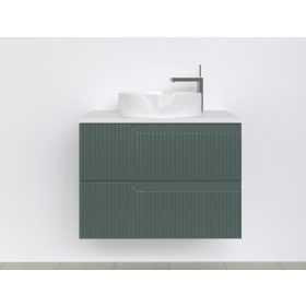   Piramida EURIDIKA fali fürdőszobabútor - mosdópult mosdó nélkül -2 fiókos - PINO ZÖLD - 75 x 48 x 53 cm