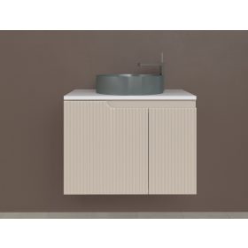   Piramida EURIDIKA fali fürdőszobabútor - mosdópult mosdó nélkül -2 ajtós - PINO BÉZS - 75 x 48 x 53 cm