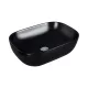 Eros SMILE 3 - PULTRA ültethető - Top Counter - porcelán mosdó - MATT FEKETE - 46,5 x 32,5 x 13 cm