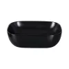 Eros SMILE 3 - PULTRA ültethető - Top Counter - porcelán mosdó - MATT FEKETE - 46,5 x 32,5 x 13 cm