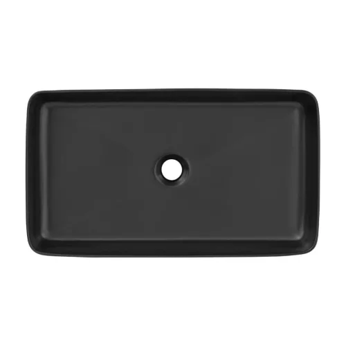 Eros SLIM 2 - PULTRA ültethető - Top Counter - porcelán mosdó - MATT FEKETE - 61 x 35 x 11 cm