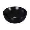 Eros RAISE - PULTRA ültethető - Top Counter - porcelán mosdó - MATT FEKETE - O - Ø 41 cm