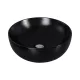 Eros RAISE - PULTRA ültethető - Top Counter - porcelán mosdó - MATT FEKETE - O - Ø 41 cm