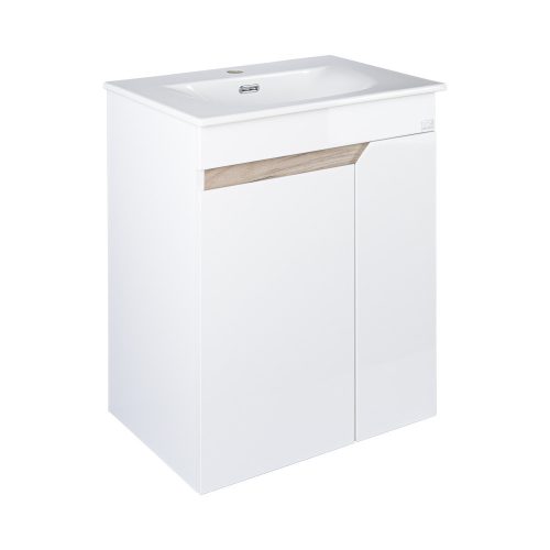 TMP VISION LONG 60 fali függesztett fürdőszobai bútor - SKY E-8099-60 mosdóval- 61 x 46 x 74 cm