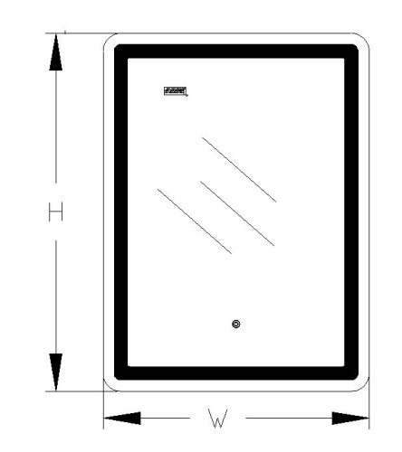 Viva AURA fürdőszoba tükör - érintőkapcsolós - páramenetesítős - órával - LED - ÁLLÓ - 60 x 80 cm