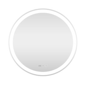   Viva AURA fürdőszoba tükör - érintőkapcsolós - páramenetesítős - órával - LED - KEREK - átmérő 60cm