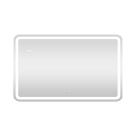   Viva AURA fürdőszoba tükör - érintőkapcsolós - páramenetesítős - órával - LED - FEKVŐ - 100 x 70 cm