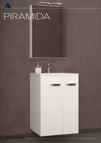 Piramida KARMA L Tükrös fürdőszobai szekrény - 50 x 60 x 12 cm