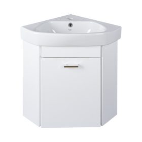   VivaStyle ARDA fali sarokszekrény CeraStyle ARDA porcelán sarokmosdóval 46 x 46 cm - BALOS