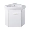 VivaStyle ARDA fali sarokszekrény CeraStyle ARDA porcelán sarokmosdóval 46 x 46 cm - JOBBOS