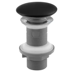   Klikk - klakk leeresztő - MATT FEKETE - porcelán - túlfolyó NÉLÜLI mosdókagylóhoz - 5/4" - Ø 73 mm