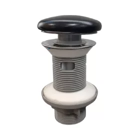   Klikk - klakk leeresztő - MATT FEKETE - porcelán - túlfolyós mosdókagylóhoz - 5/4" - Ø 73 mm