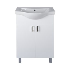   VivaStyle EKONOMIK 65 lábon álló 2 ajtós fürdőszobabútor Sanovit ALBATROS 10065 mosdóval 64,5x46,5